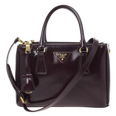 prada brown leather purse|prada maroon handbag.